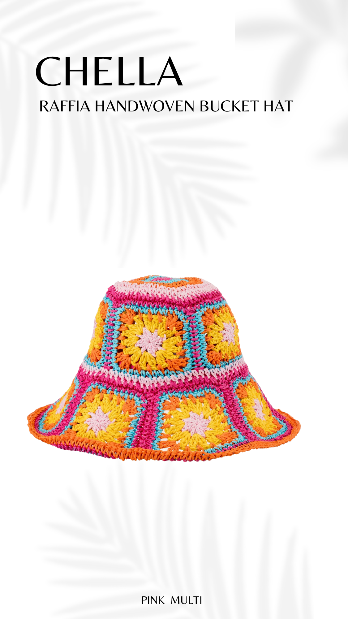 CHELLA | Raffia Bucket Hat in Green