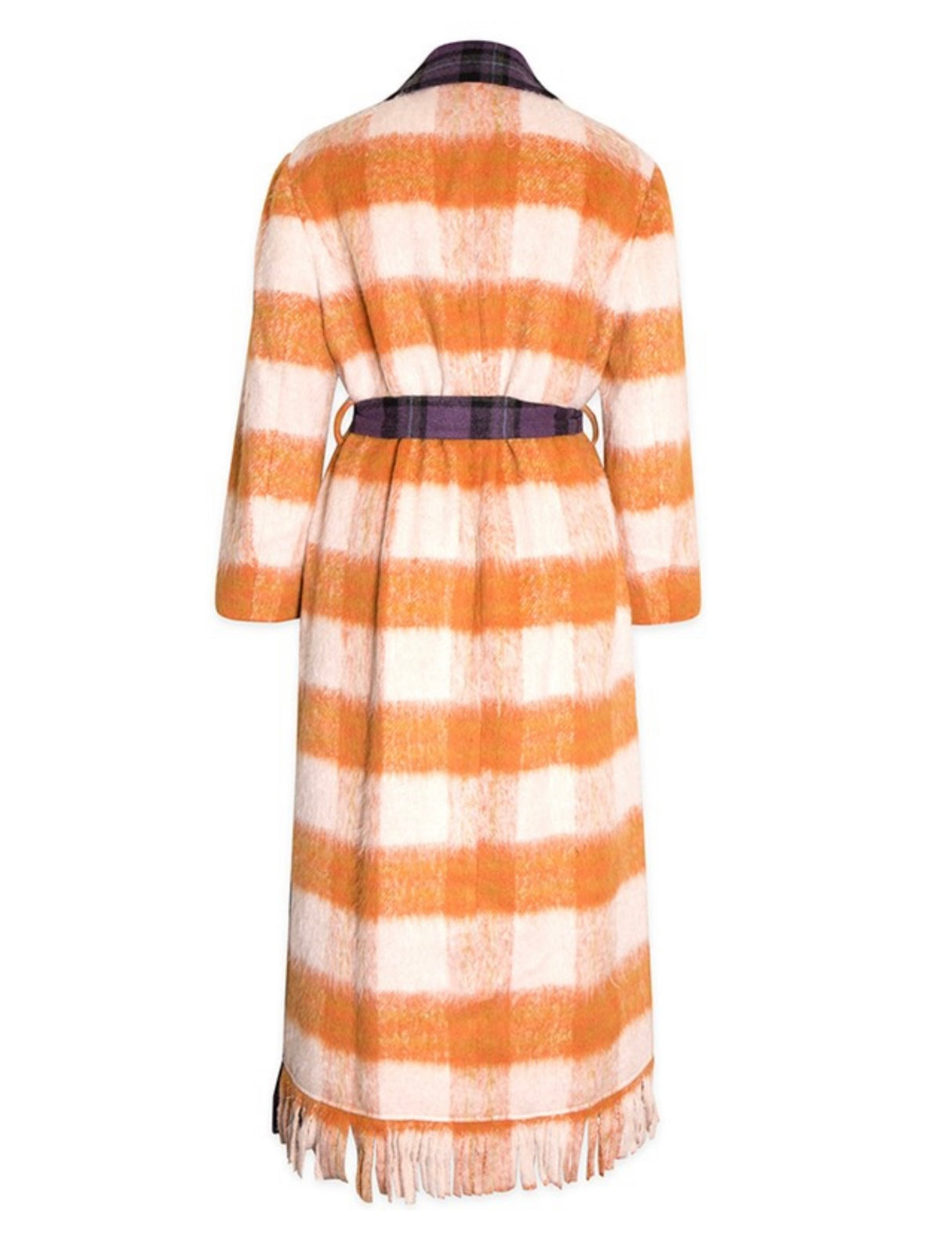 Mixed Emotions Plaid Wool Coat
