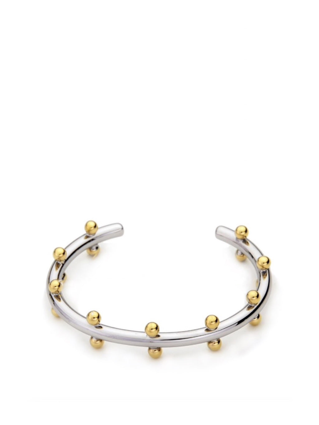 Chic Beaded Bangle Mixed Metal