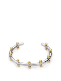 Chic Beaded Bangle Mixed Metal
