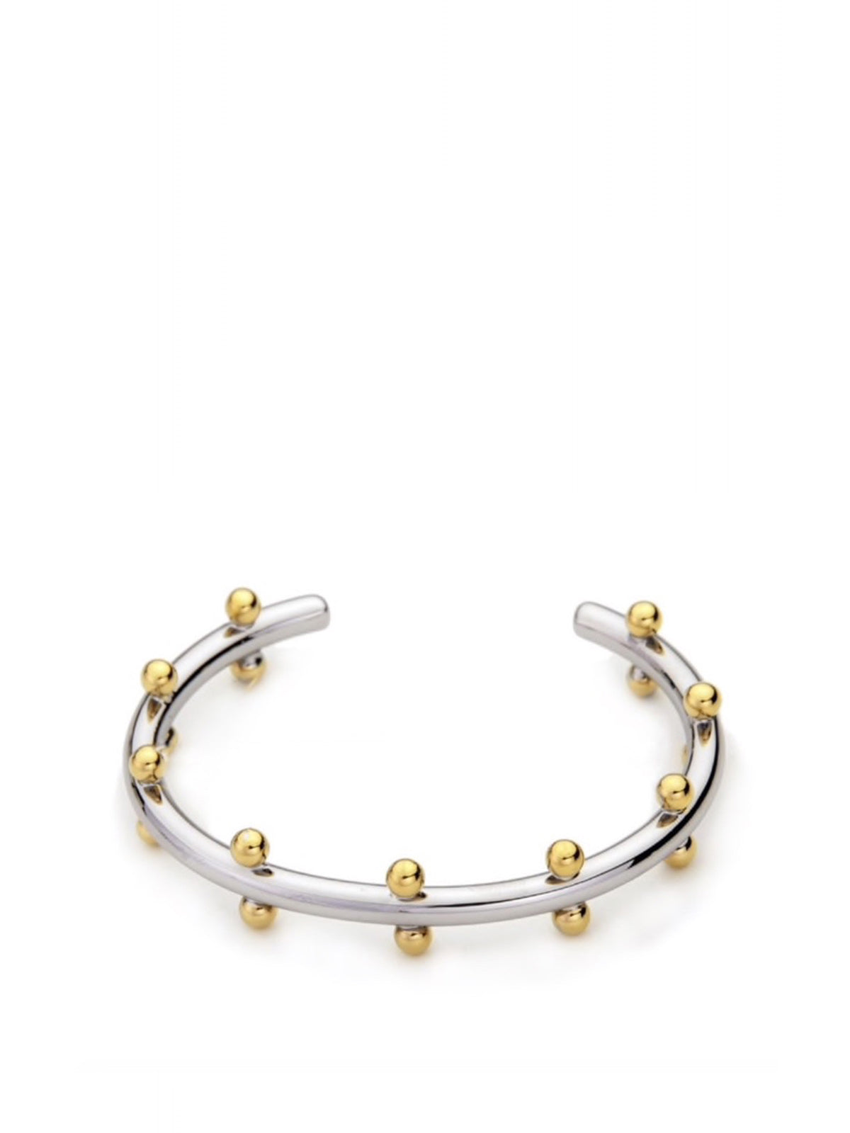 Chic Beaded Bangle Mixed Metal